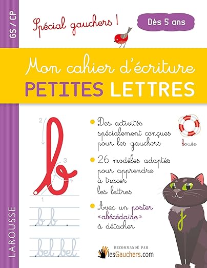 Mon cahier d'écriture Petites lettres - Spécial gauchers