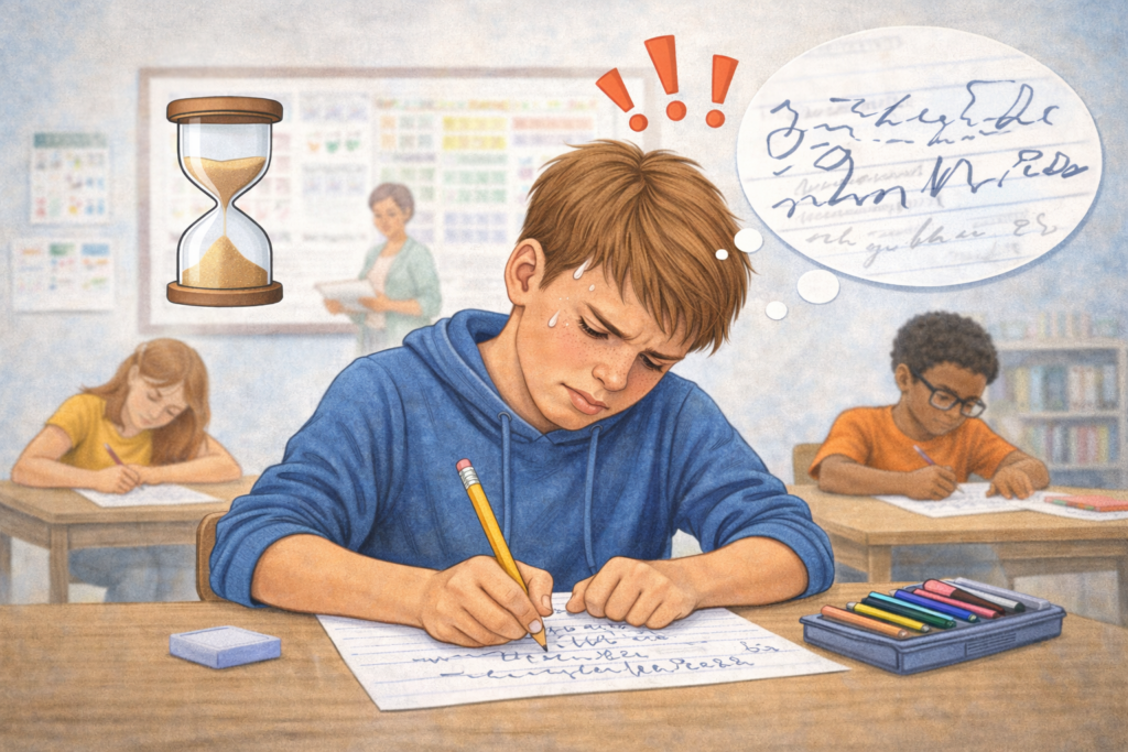 difficulté écriture collège